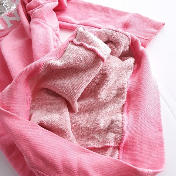 PINK VS Quarter Zip Graphic Pullover Sweatshirt XS - Picture 6 of 7